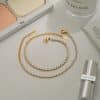 Fashion Personality Stainless Steel Zircon Stacked Bracelet