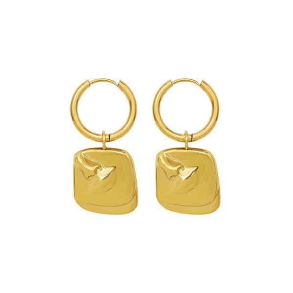 Body Art Side Face Heavy Circle Earrings