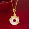 Winding Snake Blessing Necklace Female New Year Clavicle Chain