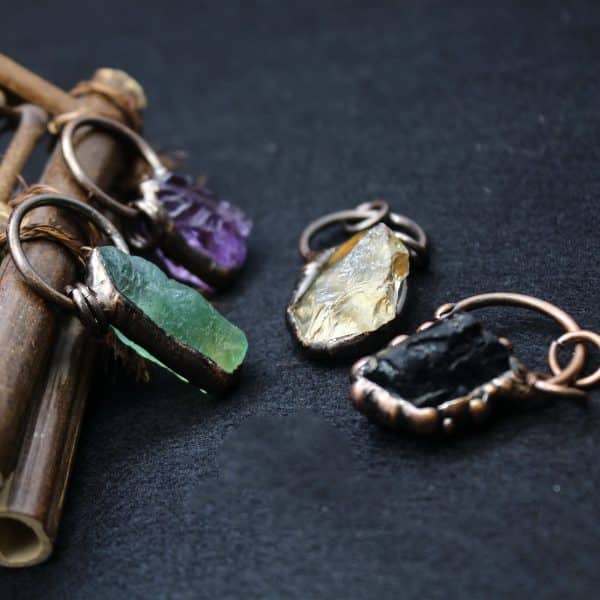 Jewelry Niche Personality Crystal Rough Stone Pendant Necklace