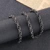 Black Dot Pattern Men's Necklace Stainless Steel Retro Men Bracelet