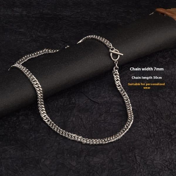 Advanced Double-woven Four-sided Grinding Trend Men's Versatile Simple Necklace