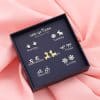 New 925 Silver Needle Earrings Gift Box Fashion Xingyue Combination Set