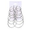 Gold Large Circle Combination Set Earrings Exaggerated Metal