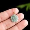 Blue Rose Jade Pendant For Women