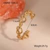 European And American Open Stainless Steel Bracelet 18K Gold Plating Heart-shaped Design Sense