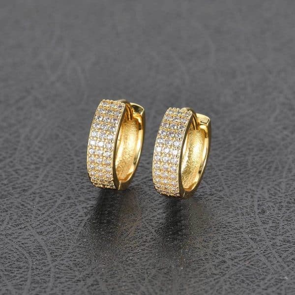 Personalized Micro-set Three Row Stud Earrings