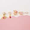 Bear Series Set Niche Design 18k Electroplating Micro-inset Zircon Ear Studs