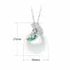 Women High Grade White Ginkgo Necklace