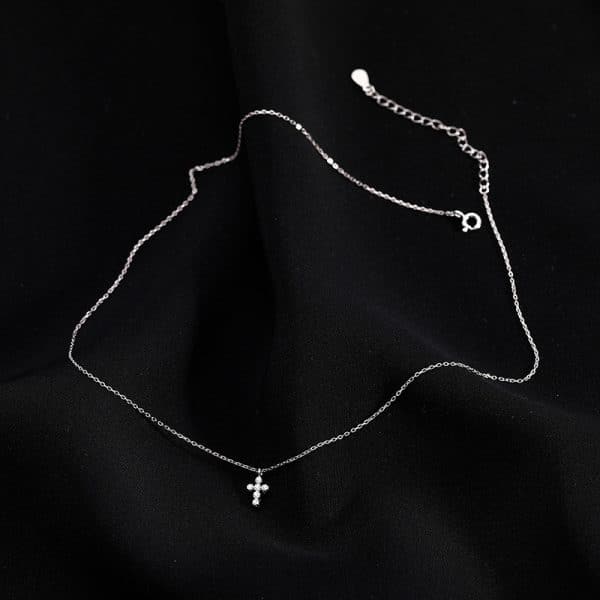Simple Mini Cross Necklace Clavicle Chain
