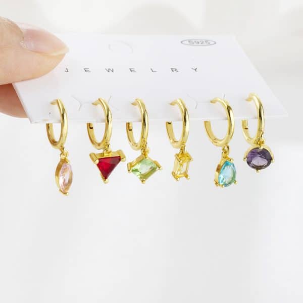 Women's Fashion Geometric Candy Earrings Set