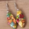 Colorful Emperor Stone Water Drop Geometric Shape Stone Earrings For Women