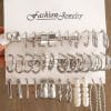 New Geometric C- Type Metal Alloy Earrings 30-piece Set