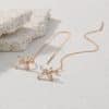 Cross Border Jewelry Personality Copper Micro Set Zircon Butterfly Ear Bone Clip Super Long Personality Tassel Ear Line Earrings