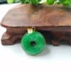 Emerald Round Jade Pendant Pendant Gold Inlaid With Jade Safety Buckle