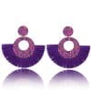 Bosnian Style Cotton Tassel Drop Earrings