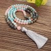 Colorful Natural Stone Necklace Bracelet Set Tianhe Flash Stone