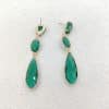 Drop-shaped Crystal Glass Jewelry Long Earrings