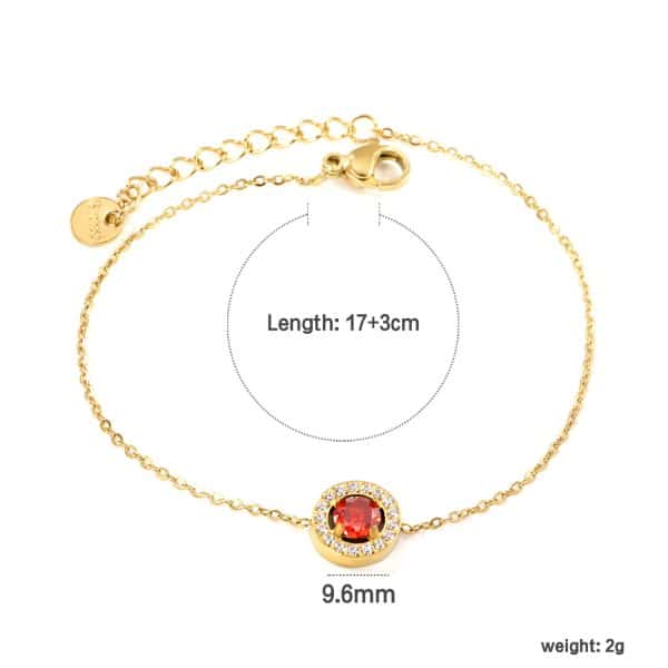 European And American Fashion Round Drop-shaped Stainless Steel Bracelet For Women