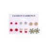 Christmas 6 Pairs Of Christmas Earrings Set Combination