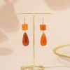 Two-tone Acrylic-based Resin Water Drop Earrings