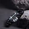 Chinese Style Micro Glass Bead Accessories Black Bracelet