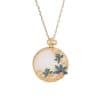 Color-preserving Gold-plated Hetian Jade Peace Buckle Retro Collarbone Necklace Female Niche