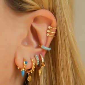 Fashion Round Micro-set Zircon Personality Trend Ear Buckle