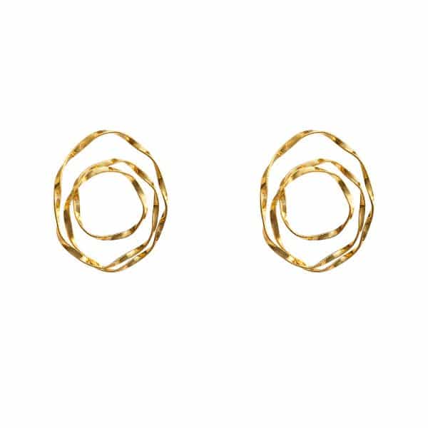 Style Exaggerated Big Circle Three-dimensional Twisted Personality Ear Studs Cold Style High Sense