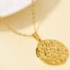 Amazon Personalized Carved Coin Pendant Beautiful Bohemian Necklace Romantic