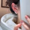 Geometric Circle Ear Clip Women's Simple Bracelet Earrings
