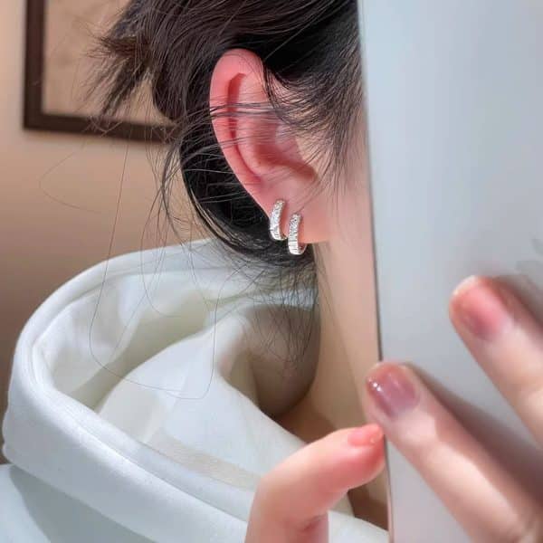 Geometric Circle Ear Clip Women's Simple Bracelet Earrings
