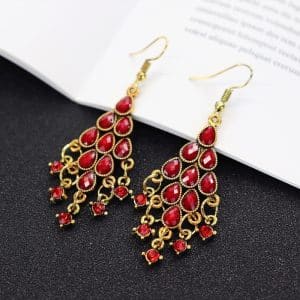 Vintage Palace Water Drop Tassel Earrings