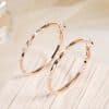 925 Sterling Silver Lace Laser Pattern Circle Earrings