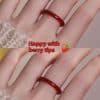 White Tea Qinghuan Colored Glaze Ring