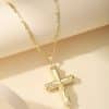 Cross Copper-plated Gold Men's And Women's Fashion Design 14k Long Necklace