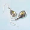 Women's Niche Wave Drop Gold Plated Earrings