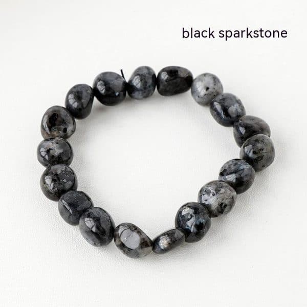 Natural Crystal Stone Rolling Stone Bracelet