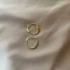 Circle Face Moon Metal Alloy Earrings