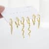 New High Grade Sense Snake-like Earring Set Punk Wind