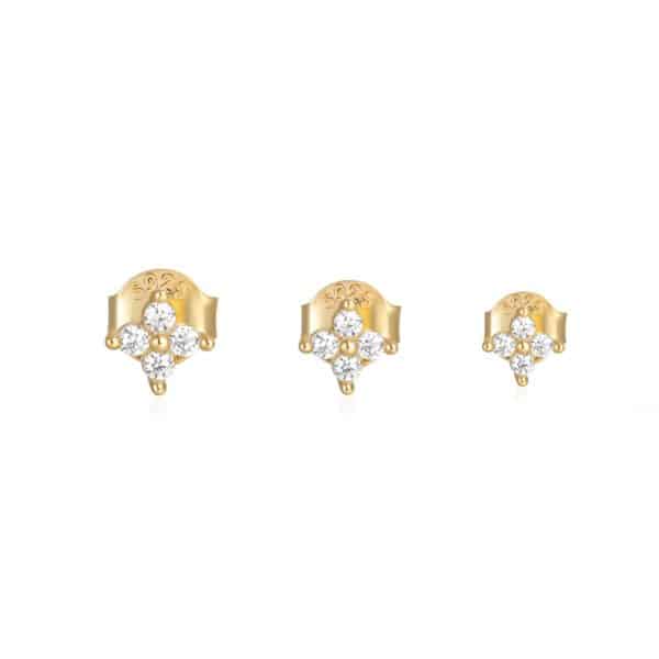 Simple All-match Ins Style Sterling Silver Earring Set