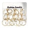 Korean Retro Earrings Set Fashion Ear Ring 9 Pairs Combination Set Ear Rings