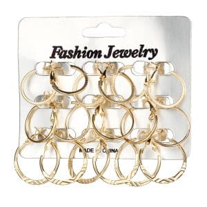 Korean Retro Earrings Set Fashion Ear Ring 9 Pairs Combination Set Ear Rings