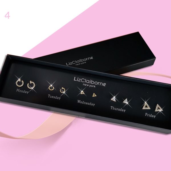 Women's Small And Delicate Multi-Ear Piercing Stud Earrings Combination Set