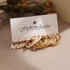 Drop Oil Butterfly Pearl And Circle Earrings 5-piece Set