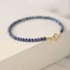 3mm Extremely Fine Lapis Lazuli Natural Crystal Bracelet