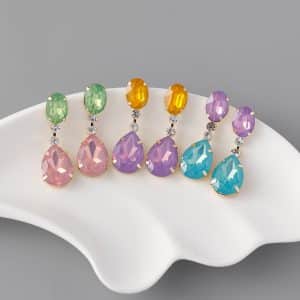 Geometric Ellipse Water Drop-shaped Earrings Women