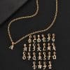 Affordable Luxury Fashion 26 Letters Diamond Pendant Necklace Men