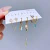 New Light Luxury Zircon Earrings Earring Set