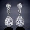 Bridal Banquet Drop-shaped Earrings With AAA Zircon